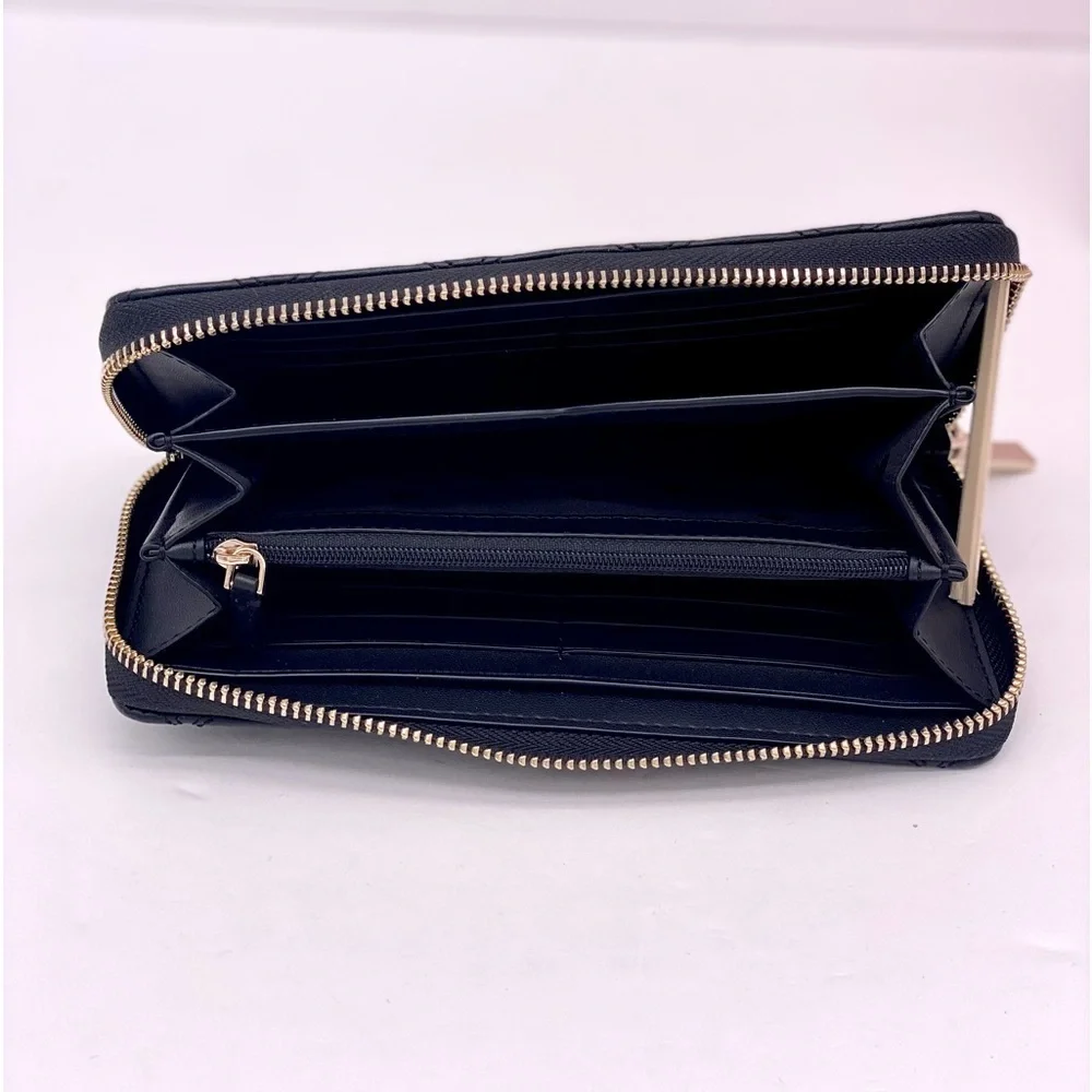 Kate Spade Large Natalia Continental Quilted Leather Wallet Black